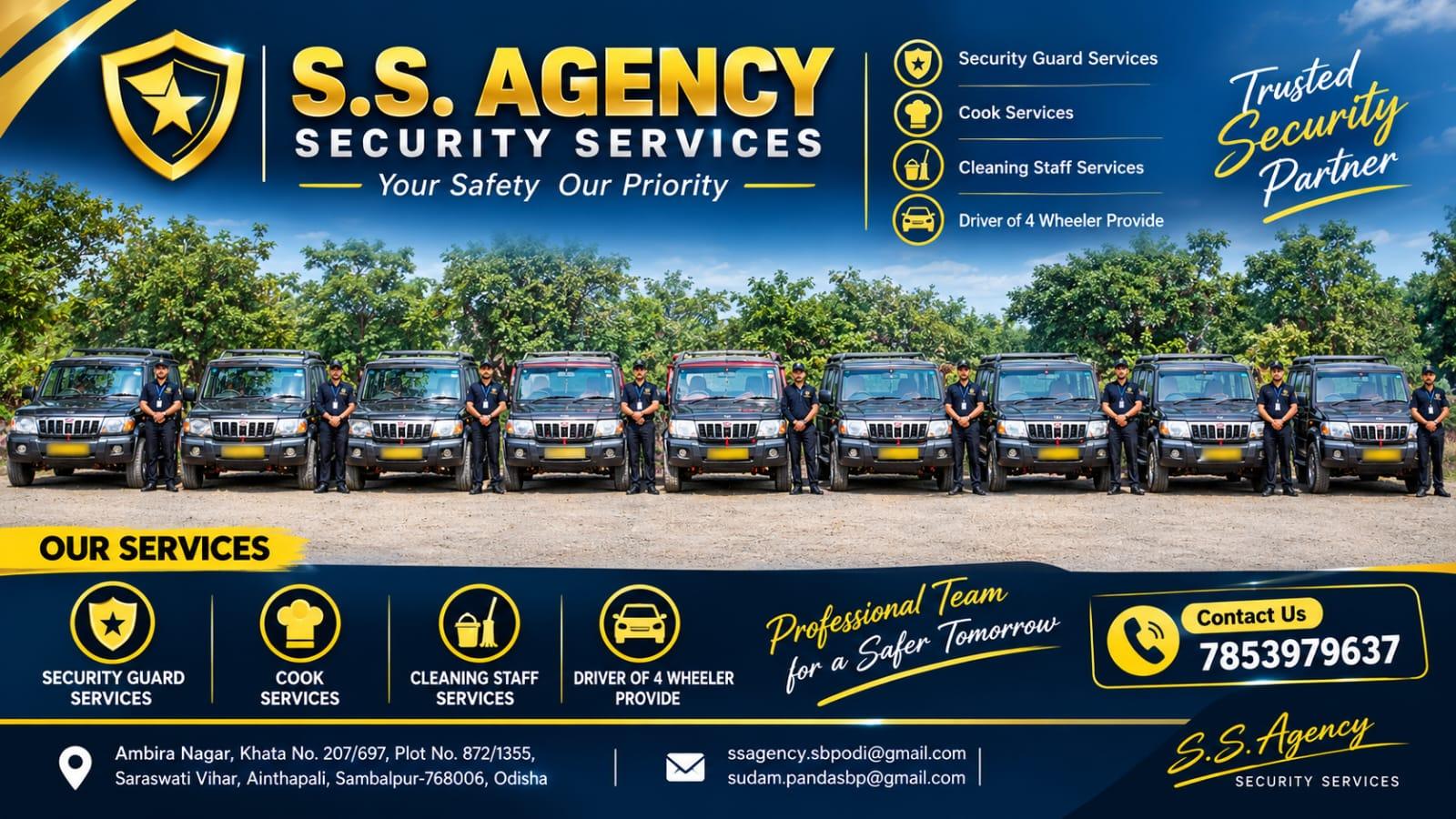S.S. Agency security guards and patrol team lineup