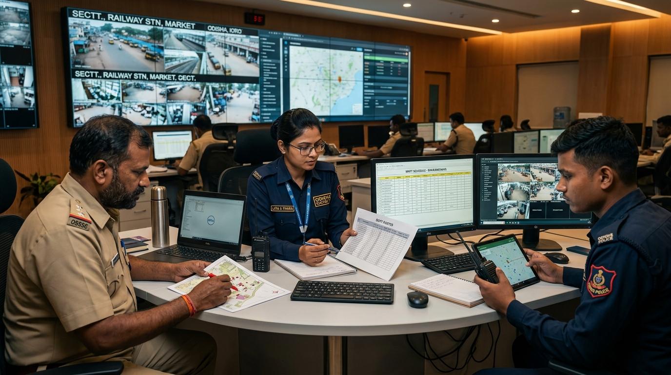 S.S. Agency operations coordination and security deployment control room